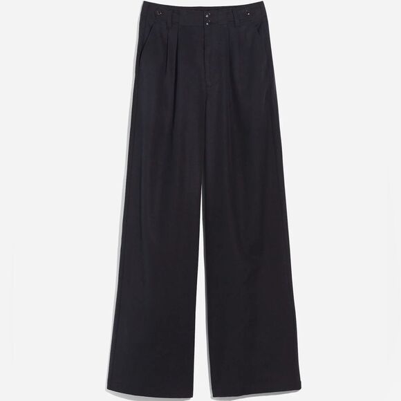 Madewell NWT Harlow Wide Leg Pants in Petite in True Black Size 12P - Picture 5 of 8